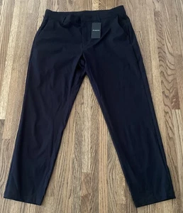 Men’s FABLETICS Performance Pants Black Chino Stretch Logo Size 36x32 NEW - Imagen 1 de 6