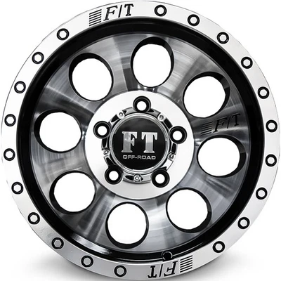 4 Wheels 15" FT5096 15x10 6x139.7 Gloss Black -44ET 108.1CB (FT50961510613944BP) - Image 1 of 3
