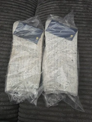 2 pares de calcetines universales de hilo para mujer 4-10 crema texturizados súper suaves Foto 1 de 2