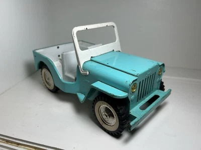 Tonka Jeep w/Boat Trailer Turquoise #516 Circa 1964 Very Nice Condition! - Image 1 of 4