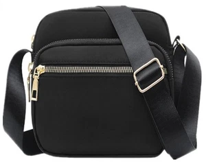 Small Black Nylon Crossbody Bags for Women Messenger Bag Travel Purses and Wa... - Picture 1 of 7