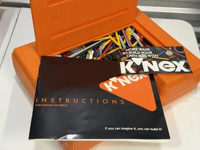 K'NEX vintage 1993 Intermediate Set 50015 building set orange storage MINT - Image 1 of 4