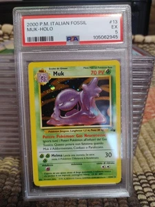 2000 Pokemon Italian Fossil Muk Psa 5 - Picture 1 of 2
