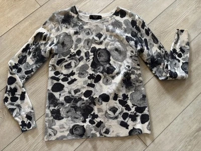 Suéter para mujer Lord & Taylor 100 % cachemir ~ rosas negras - P XS Foto 1 de 4