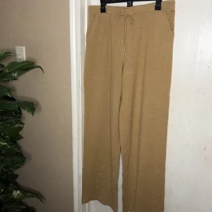 Pantalones St John Nordstrom 100 % cachemir camel oscuro talla 14 diseñador nuevos con etiquetas - Imagen 1 de 14
