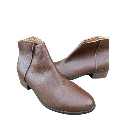 Botín Jolene American Rag de cuero marrón al tobillo talla 7,5 Foto 1 de 4