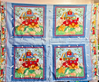 Manta infantil unisex vintage Arca de Noé bebé corazones 41 X 33 Foto 1 de 4