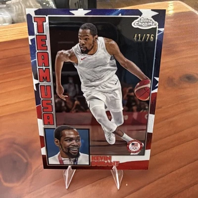 2024 Topps Chrome US Olympic & Paralympic Team USA and Hopefuls /76 Kevin Durant - Image 1 of 4