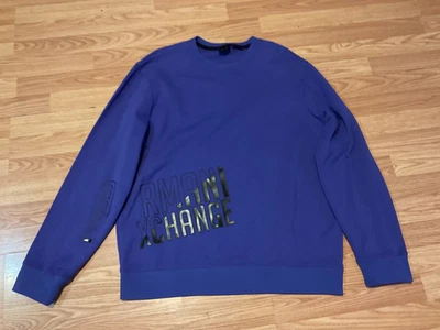 Armani Exchange Purple Premium Sweatshirt Sz.XL (52"Chest 30"Length)Front Logo - Image 1 of 4