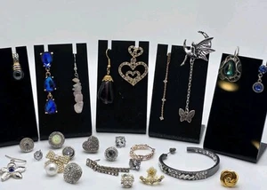 FASHION SINGLE Stud Earring Lot Wear Re~Purpose JewelryArt Flowers RHINESTONES - Picture 1 of 15
