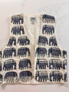 Chaleco Soho Compagnie de Colección para Mujer Elefantes Medianos Frente Abierto Hecho en India - Imagen 1 de 10