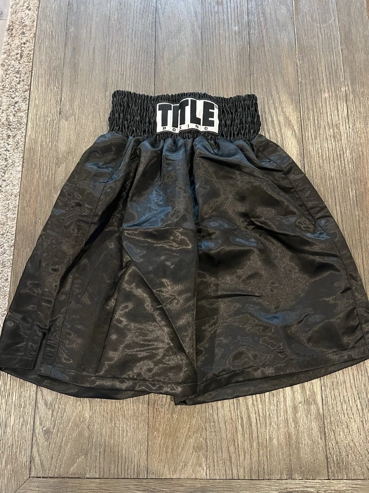 Men’s Title Boxing Shorts Black Small - Image 1 of 1