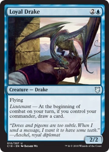 Loyal Drake - Commander 2018 #010/307 MTG Magic The Gathering - Image 1 of 1