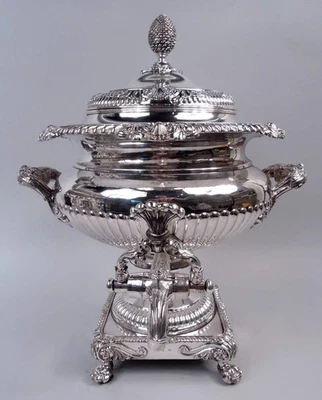 Matthew Boulton Urna Regencia Georgiana Té Agua Caliente Inglés Sheffield Plato Foto 1 de 4