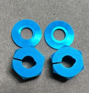 Tamiya 503 4wd Buggy Rear 12mm Aluminum Wheel Hexes (Also Fits 501X, 511, 502) - Picture 1 of 4