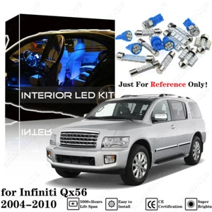 20X 10000K Blue LED lights interior package kit for Infiniti Qx56 2004-2009 2010 - Picture 1 of 12