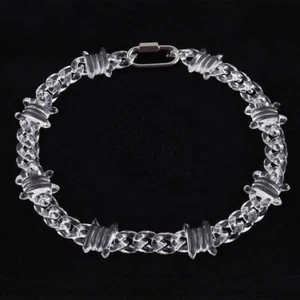 Transparente Acryl Spike Kette Halskette durchsichtig Glied Kette Punk Choker Unisex Neu - Bild 1 von 12