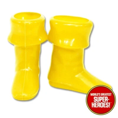 Mego Shazam JLA Custom Yellow Boots For 8” Action Figure WGSH Parts Lot  - Image 1 of 3