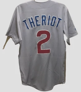 Camiseta Ryan Theriot #2 Chicago Cubs MLB Gris Cosida Majestuosa De Colección Etiquetas S Nueva - Imagen 1 de 2
