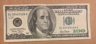 2001 $100 L12 San Francisco District S# CL 52423126 A - Image 1 of 2