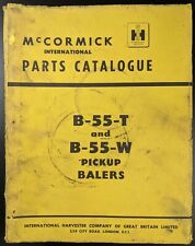 McCormick International Parts Catalogue For B-55-T & B-55-W Pickup Balers