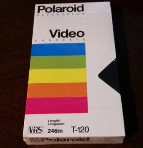 Nuovo Sigillato - Polaroid Supercolor Videocassetta Vuota Nastri VHS T-120 - Foto 1 di 8