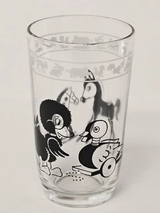 Vintage Kraft Kinder Swanky Swig Trinkglas schwarz Pony Ente Kaninchen EUC - Bild 1 von 3