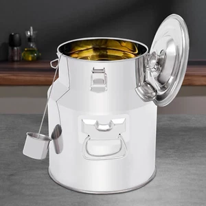 Jarra de leche de acero inoxidable jarra de transporte hermética recipiente de leche jarra de leche 14L - Imagen 1 de 14