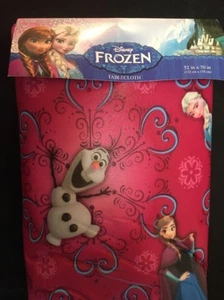 FROZEN Elsa Olaf PEVA Tablecloth 52x70 Kids Disney Princess Birthday Party Decor - Picture 1 of 5