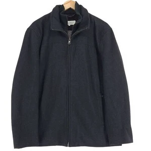 Calvin Klein Dark Grey Wool Blend Jacket Casual Mens Uo3 Size L Large - Picture 1 of 6