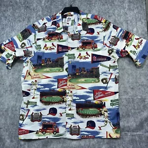 Reyn Spooner Uomo St. Louis Cardinals MLB Aloha Bottone Down XXL USATO IN OTTIME CONDIZIONI - Foto 1 di 12
