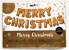 Merry Christmas   Metallic Foil Balloons   Self Seal   Gold   Brand New