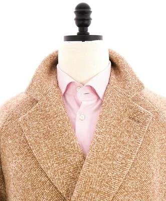 $2,995 ELEVENTY - WOOL/Linen Herringbone Camel Long Belted Coat- 40 (50EU) - Image 1 of 4