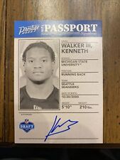2022 Prestige - KENNETH WALKER III - NFL Passport Signatures - Seahawks RC AUTO
