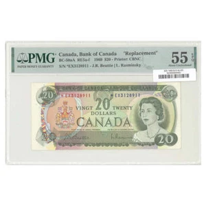$20 1969 BC-50aA Beattie-Rasminsky Prefix *E/X PMG AU-55 - Picture 1 of 2