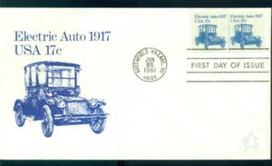 1981 bobina de número de placa FDC - Scott # 1906 - par P # 1 - Andrews Cachet UA - Imagen 1 de 1