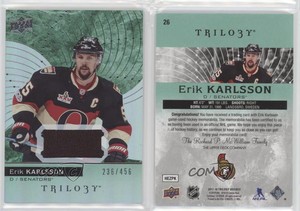 2017-18 Upper Deck Trilogy Green Foil Jersey /456 Erik Karlsson #26