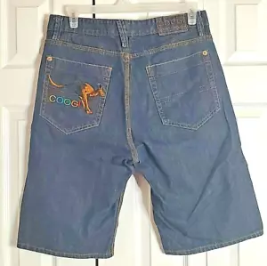 Autentici pantaloncini jeans australiani Coogi denim ricamati canguro da uomo 34 LEGGI - Foto 1 di 7
