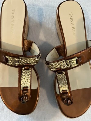 Taryn Rose, Cork Wedge Sandals, Sz 7 - Image 1 of 4