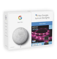  Google (GA03120) Nest Mini (2nd Gen) & Merkury Smart WiFi LED Strip Value Pack