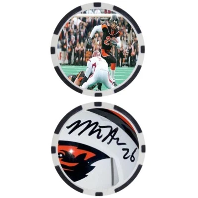 Mike Hass Oregon State College Football Hall of Fame Chip - SIGNED - Image 1 of 2