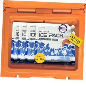 Reusable Ice Packs for Coolers and Lunch Boxes | High-Performance MEGA Size x 4 - Picture 1 of 7
