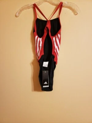 Adidas Niñas Competición 1 Pieza Traje de Baño Empalme Sólido C Espalda Talla 20 y Talla 24 Foto 1 de 2