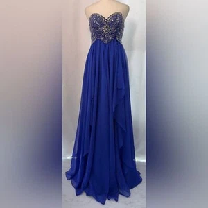 SHERRI HILL beaded chiffon prom DRESS GOWN 2 - Picture 1 of 9