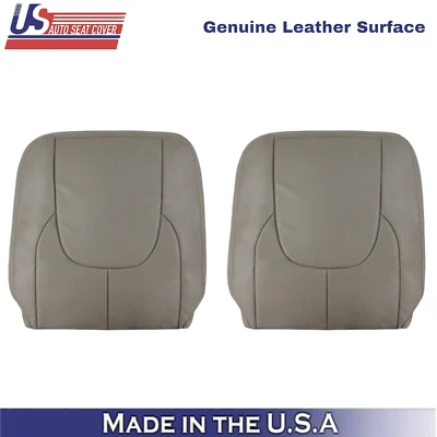 Cubiertas de asiento delanteras de cuero topo para Dodge Ram 1500 2500 Laramie 2002-2003 Foto 1 de 4