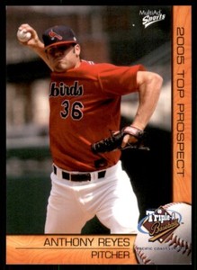 2005 MultiAd Pacific Coast League Anthony Reyes Memphis Redbirds #27