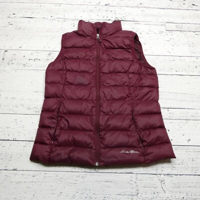 Eddie Bauer EB650 Down Vest Womens Medium Red Full Zip Puffer Lightweight - Image 1 of 4