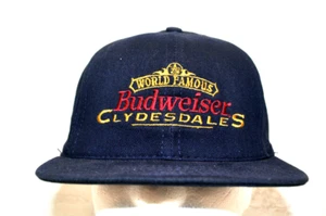 Gorra de béisbol mundialmente famosa Budweiser Clydesdales con cierre ajustable hecha en EE. UU. - Imagen 1 de 5