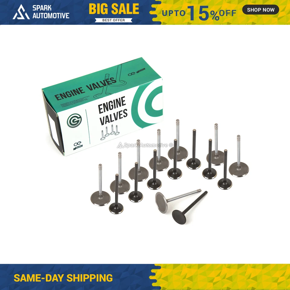 Válvulas de escape de admisión aptas para 07-14 Cadillac Chevrolet GMC Pontiac 6.0 6.2L Foto 1 de 4
