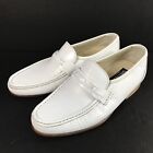 Stafford White Leather Slip On Loafer Mens Size 7  Eee Shoe New